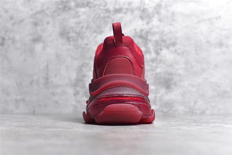 PK GOD PARIS TRIPLE S CLEAR SOLE TRAINER BURGUNDY READY TO SHIP